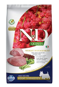 N&amp;D Quinoa DOG Weight Mnmgnt Lamb &amp;Broccoli Mini 2,5kg