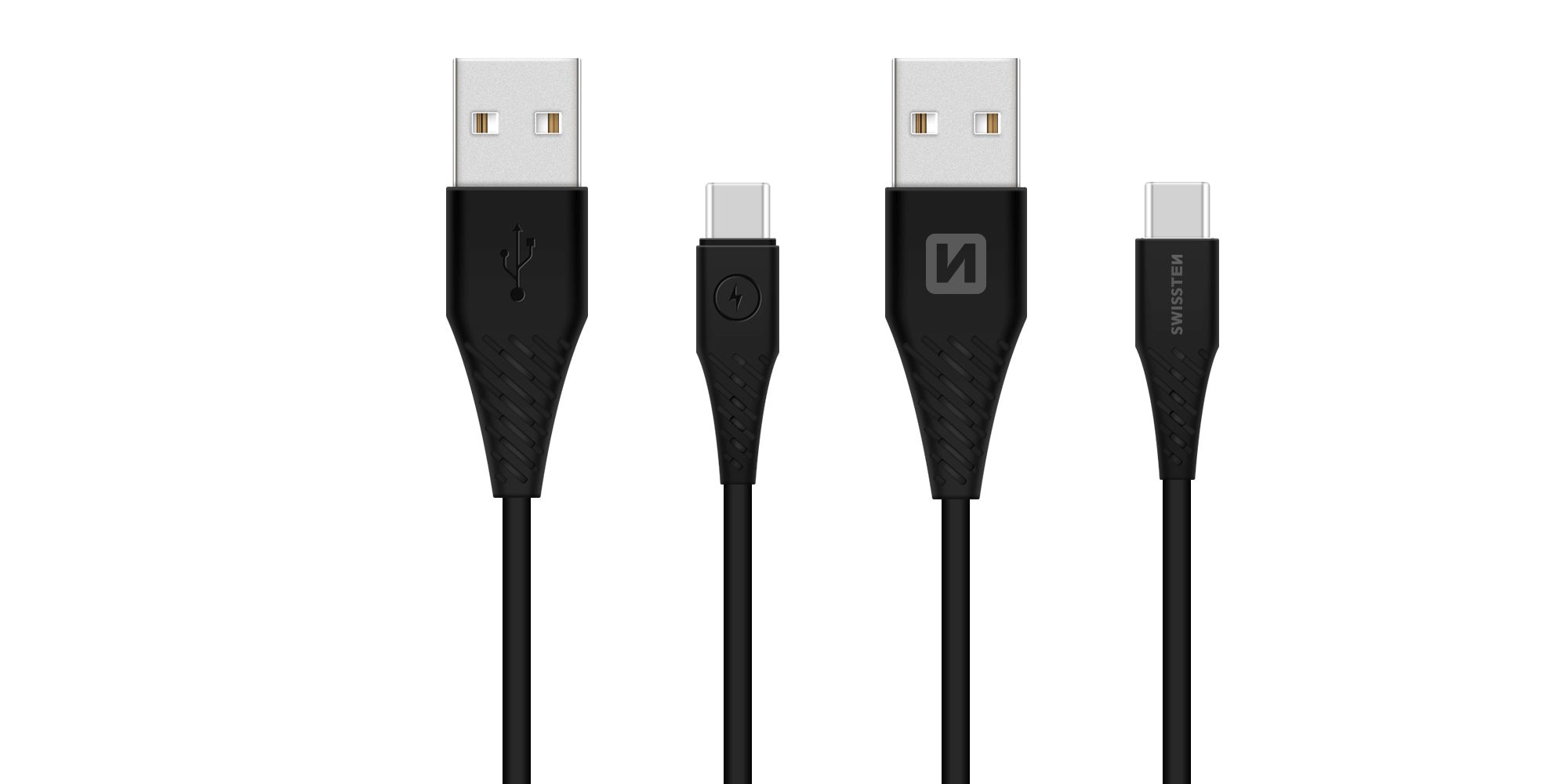 Dátovy kábel Swissten  USB / USB-C 3.1 - čierny 1,5 M (7mm)