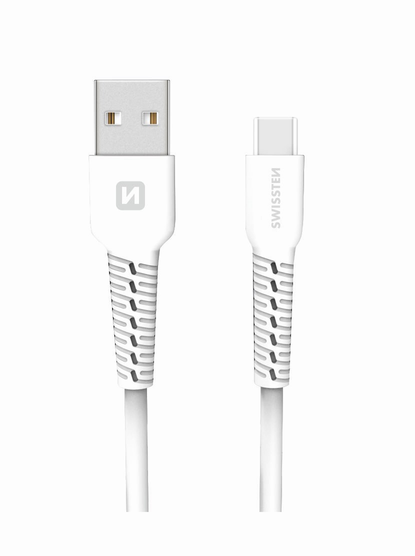 Dátovy kábel Swissten USB / USB-C 1,0 M - biely