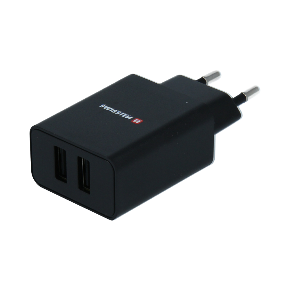 Sieťový adaptér Swissten SMART IC 2x USB 2,1A POWER + DATOVÝ KABEL USB / LIGHTNING 1,2 M