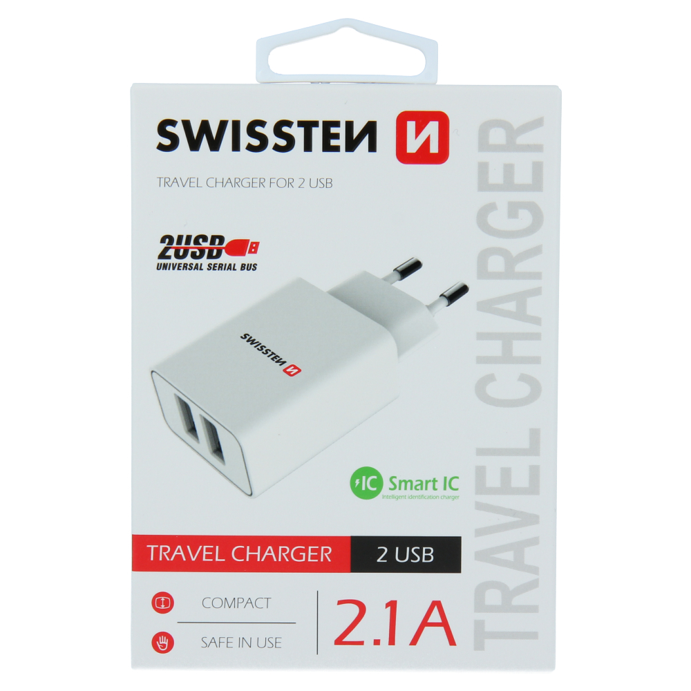 Sieťový adaptér Swissten SMART IC 2x USB 2,1A POWER