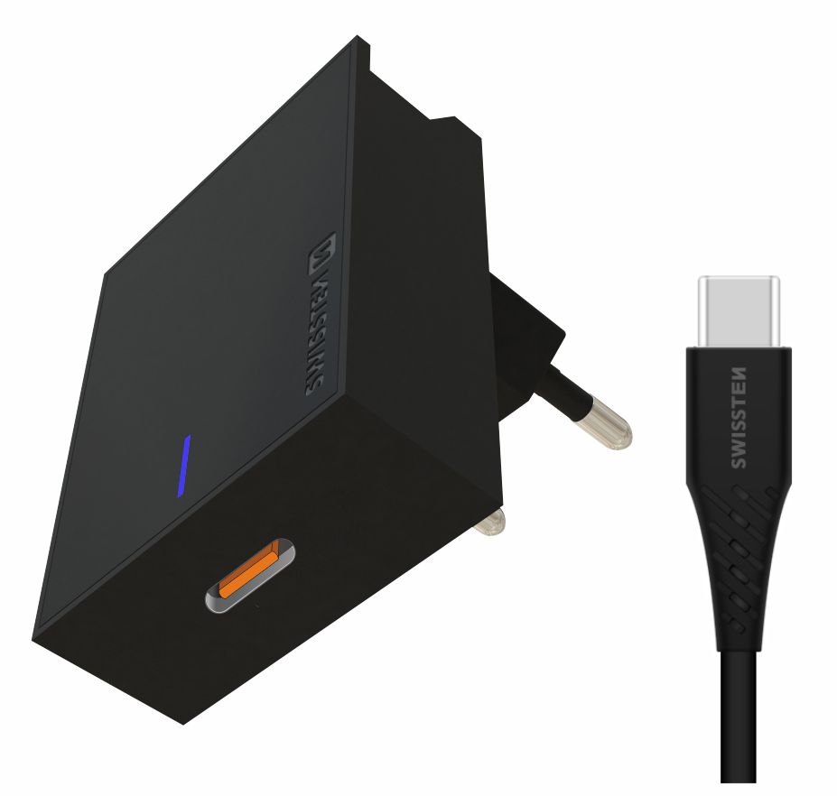 Adaptér SWISSTEN nabíjačky a kábel USB-C