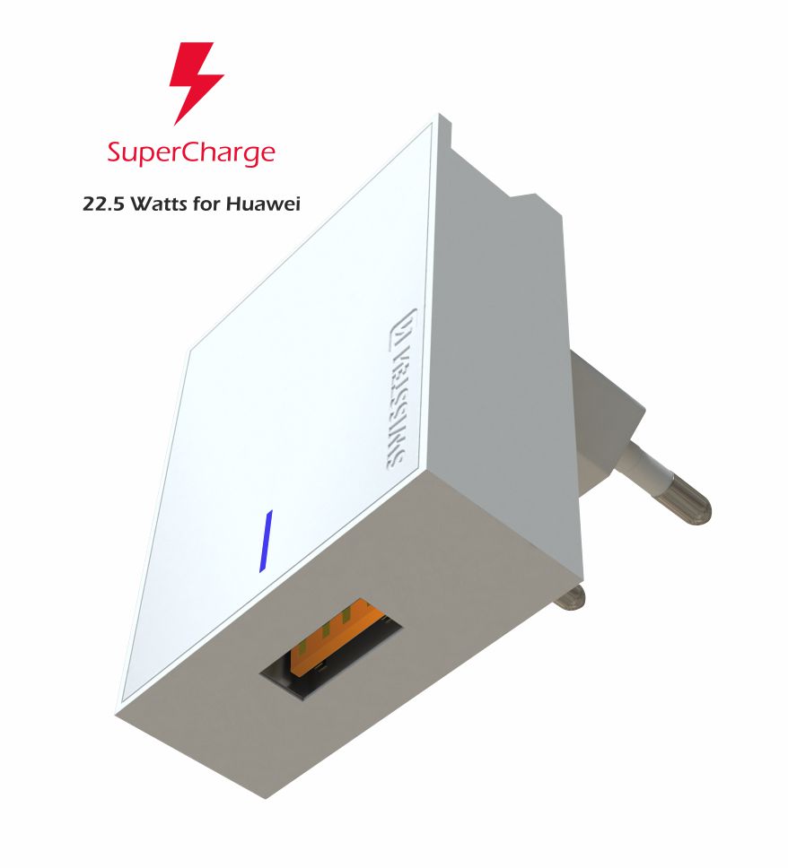 Sieťový adaptér Swissten na Huawei SUPER CHARGE 22,5W - biely