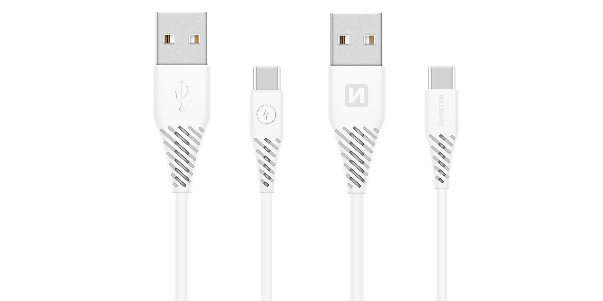 Dátovy kábel Swissten  USB / USB-C 3.1 - biely 1,5 M (7mm)