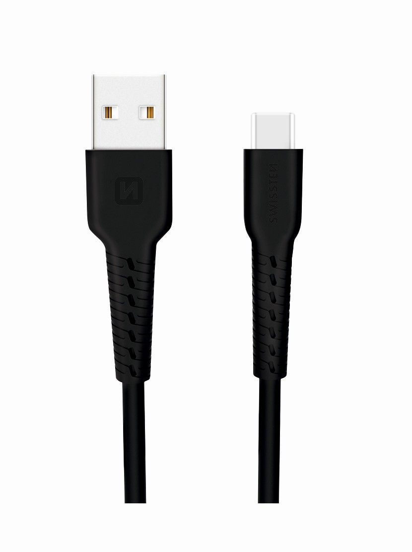 Dátovy kábel Swissten USB / USB-C 1,0 M - čierny