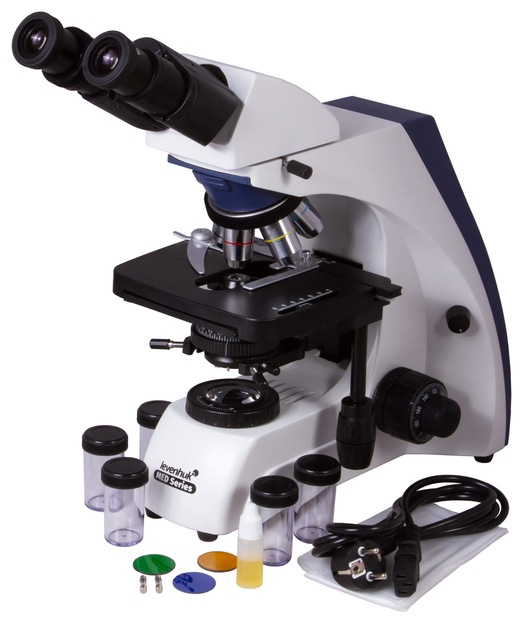 Obsah balenia - Binokulárny mikroskop Levenhuk MED 30B