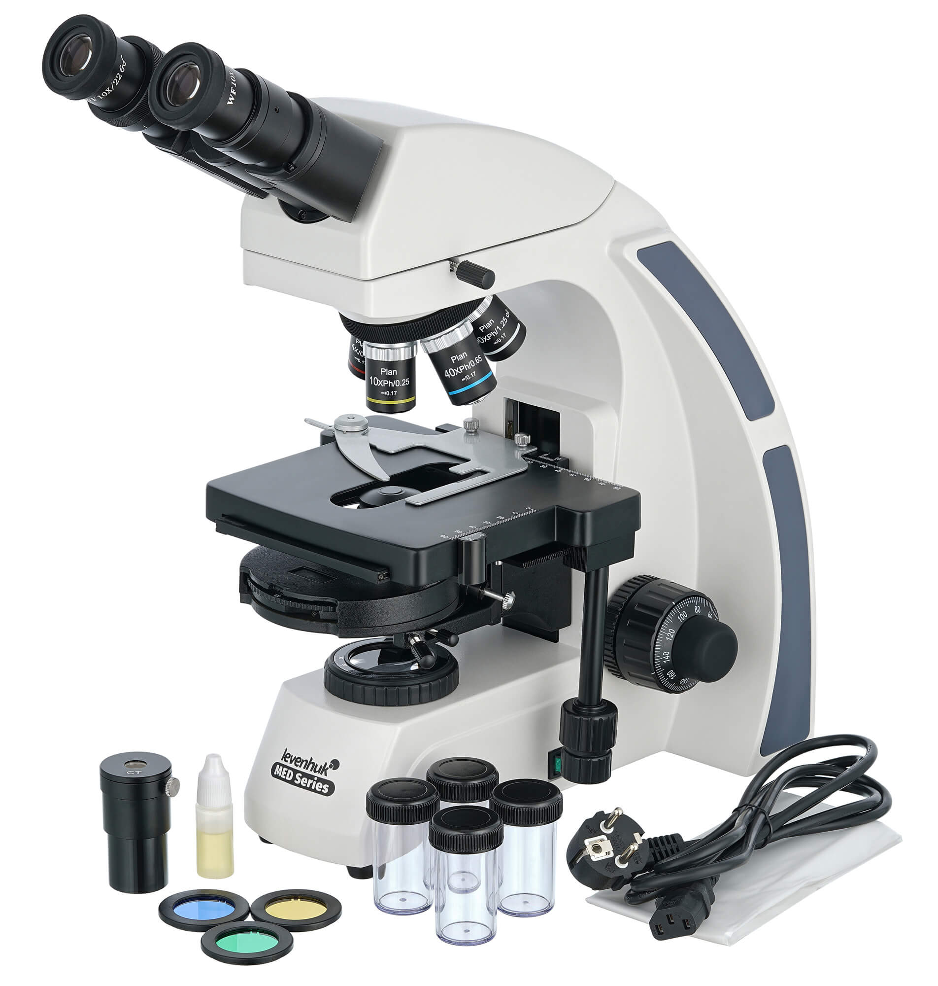 Obsah balenia - Binokulárny mikroskop Levenhuk MED 45B