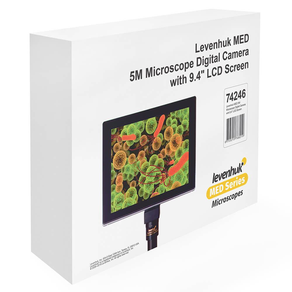 Mikroskopový digitálny fotoaparát Levenhuk MED 5M s LDC obrazovkou 9,4"