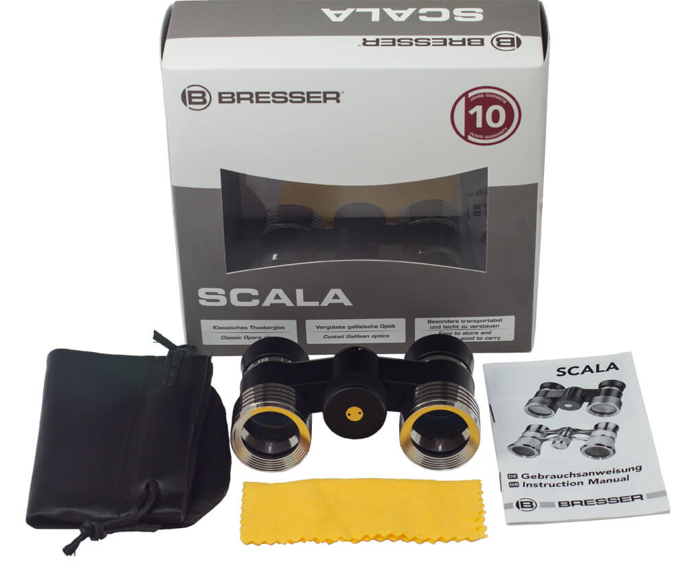 Obsah balenia - Divadelné kukátko Bresser Scala 3x27 CB