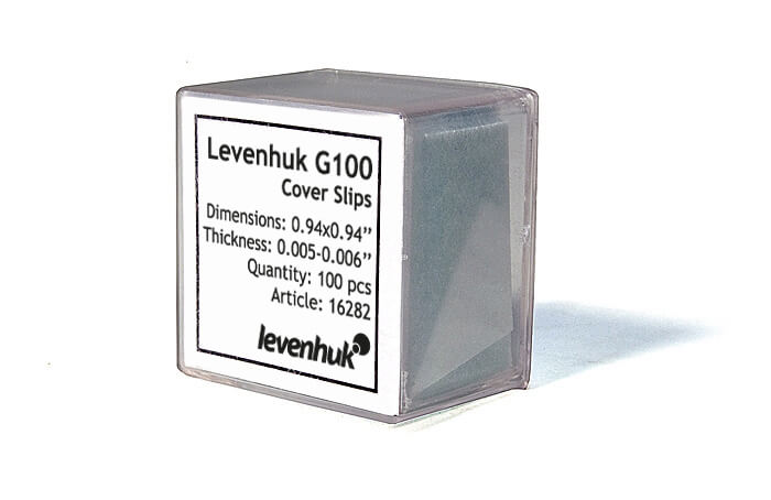 Krycie sklíčka Levenhuk G100, 100 ks