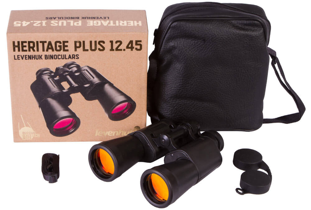Obsah balenia - Binokulárny ďalekohľad Levenhuk Heritage PLUS 12x45